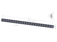 Накладка для овальной штанги  L810мм, светло-серый