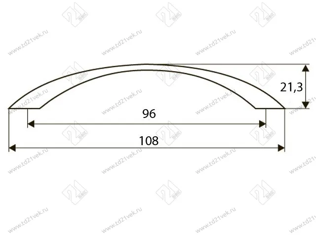 Скоба "Оскар" 5001-05/96 тонкая (золото) <100/1200> 3