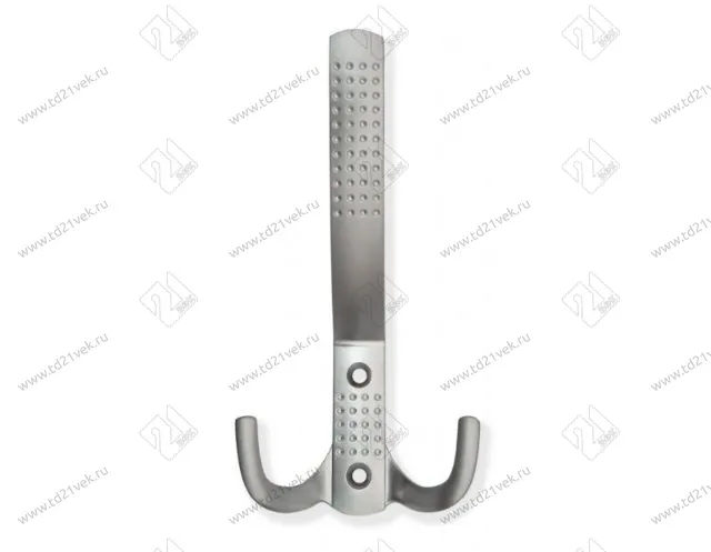 Крючок с перфорацией 3-хрожковый большой, (мат.хром) <40/400> 1