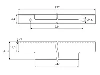 RT-001-300 Ручка торцевая, 300, хром <40>