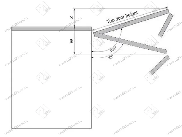 20F7051 BEGR V100 TGR (HF) Ограничитель угла открывания, 104* <1> 2