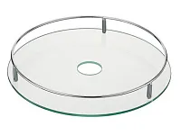 STS350 Полка стеклянная с релингом D350 хром <5>