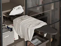 S-6616-A Выдвижная гладильная доска с фасадом в 400 базу, Starax, антрацит