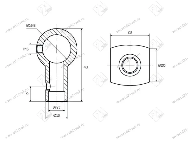 Держатель рейлинга традиция черный 2
