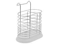 MX-039 Подставка для столовых приборов (180х110х200) хром/белый <80>