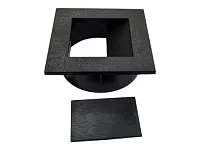 Заглушка кабель-канала, 66х66х22мм, d60мм, черный