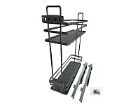 Бутылочница 200, правая, плоский прут, 450х140х535 мм, пластиковый поддон, антрацит