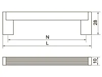Ручка-рейлинг Оскар 14.244/192 (алюмин)<100>