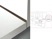 Уплотнительный гибкий плинтус для столешницы Аврора 7мм, 1 бобина 5м, бежевый