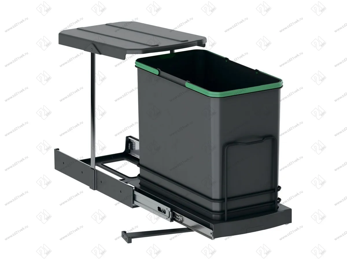 S-2571-A Мусорное ведро в базу 400 мм, Starax Large Busket, (260x440x400 мм), антрацит 2