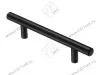 R-3020-128 BL  Ручка-рейлинг D=12мм, 128 мм, матовый черный <20/100> превью 1