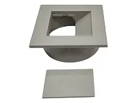 Заглушка кабель-канала, 66х66х22мм, d60мм, светло-серый