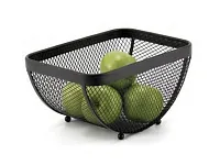 LB-6 Корзина для фруктов квадратная, черный матовый <6>