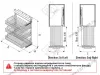 S-2206-C Бутылочница 300, Starax, 3-х ярусная, направляющие Blum Tandem, (255х470х635 мм), правая превью 2