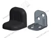 Уголок крепежный 24х24х25 мм, черный c пластиковой крышкой превью 1