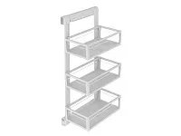 S-6721-W Корзина для белья, Starax, 3-х ярусная, (325х475х1000 мм), левая, белая