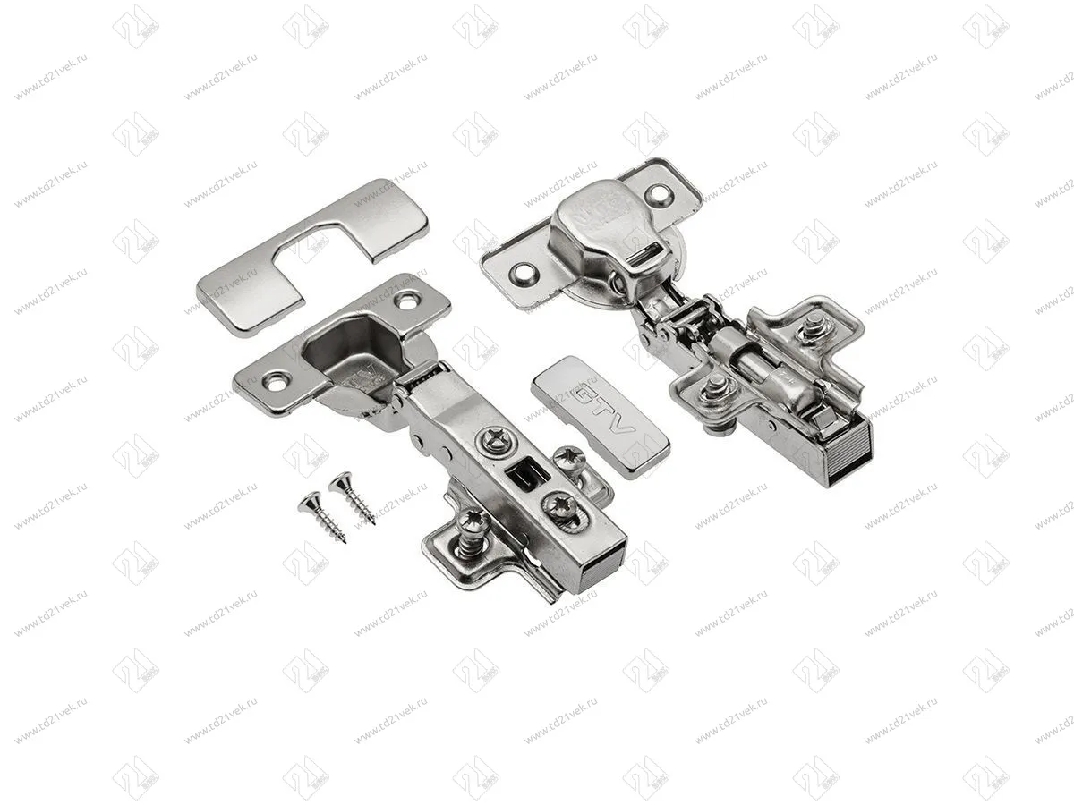 ZM-ECHC09ZEO Петля гидравл-ая CLIP-ON,накл-ая GTV,c евро,отв. пл. Н0,45/35мм,никель (сталь) <100> 1