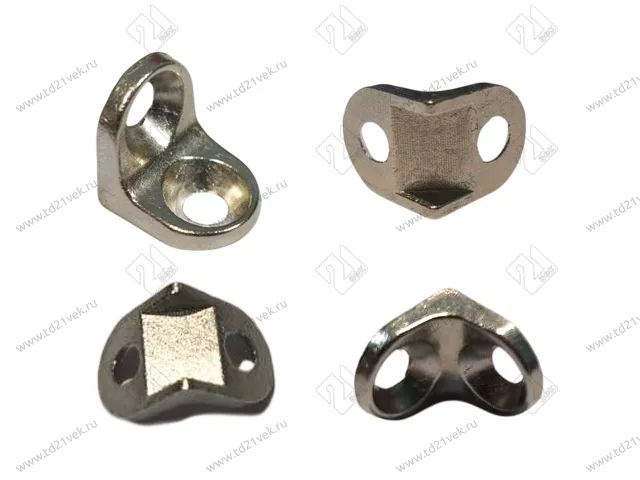 Полкодержатель для деревянных полок под саморез, никель 2