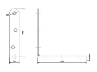 Кронштейн МК 100х100, цинк <100>