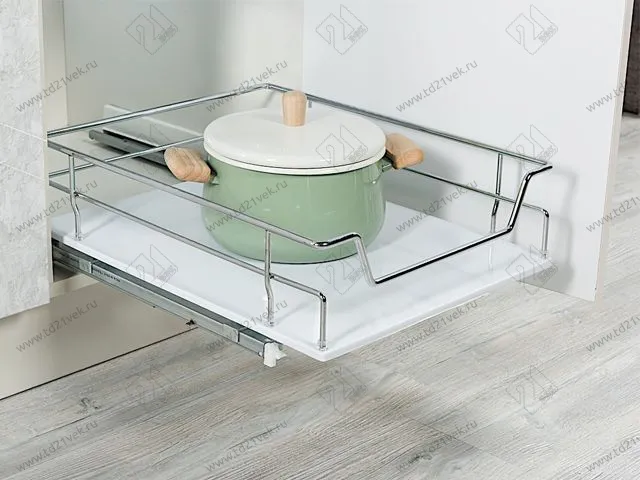 S-2612-C Выдвижная корзина на распашной фасад в базу 400, Strarax, направляющие Blum Tandem, (360-380х490х160 мм) 1