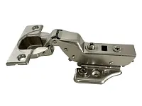 Петля вкладная 16мм (16-25мм) 48мм, рег.6-7мм, планка Н=2, 3D, CLIP-ON, 2 накладки+4 самореза, с доводчиком, никель