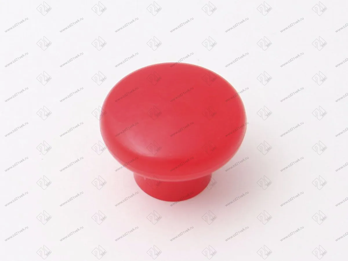 Ручка-кнопка пластиковая  (красный)<100> 1