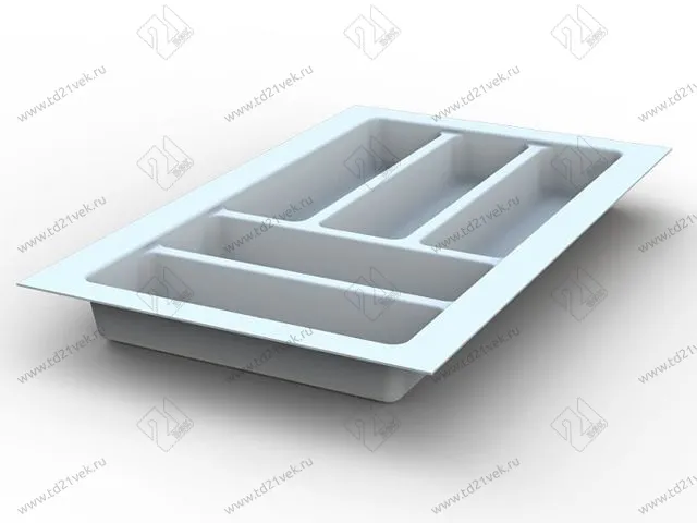 105-83-07-302 Лоток для столовых приборов Mesan TrayBond, 5 отделов,(Ш292-248хГ480-444хВ45) белый <5/20> 1