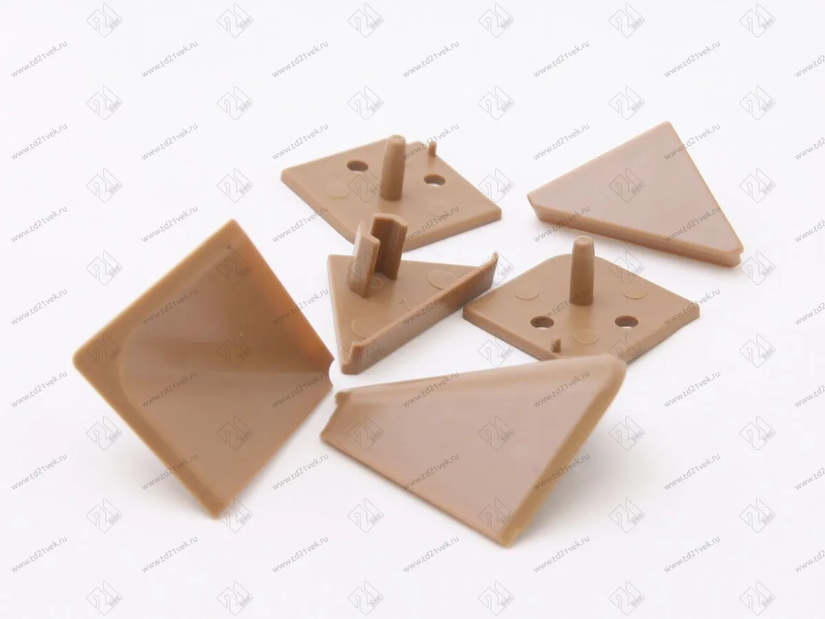 Ком-т заглушек к плинтусу Комфорт, коричневый <200> 1