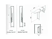 S-6611-W  Встроенная гладильная доска, Starax, (150х340х1480 мм), белая