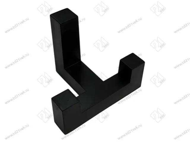 Пластиковый крючок, двухрожковый, малый, черный 1