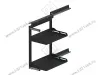 S-2792-US-A Бутылочница 350, Starax, 2-х ярусная, направляющие Blum Tandem, (305х470х635 мм), с доводчиком, полное выдвижение, правая, антрацит превью 2