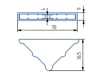 Уголок защитный пластиковый для стекла 4 мм, прозрачный
