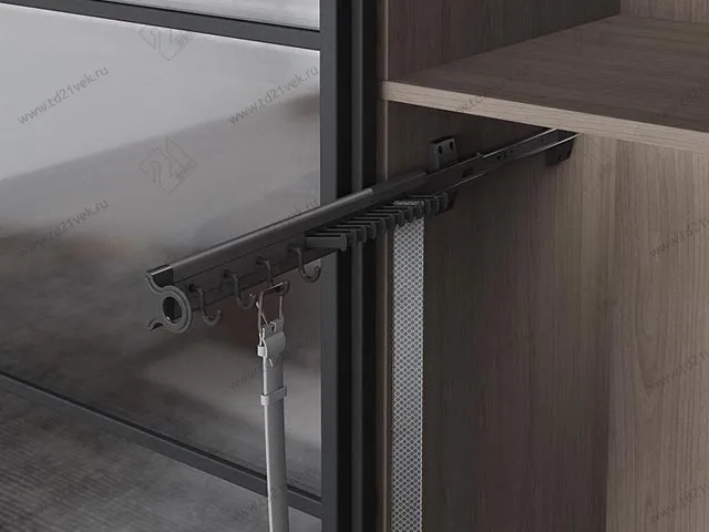 S-6544-A Вешалка для галстуков и ремней,Starax, (85х460х90) левая, антрацит 1