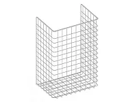 Корзина для белья в базу 400 мм, 340х525х230 мм, белая, с креплением на дверцу, крепёж 4 шт. в комплекте