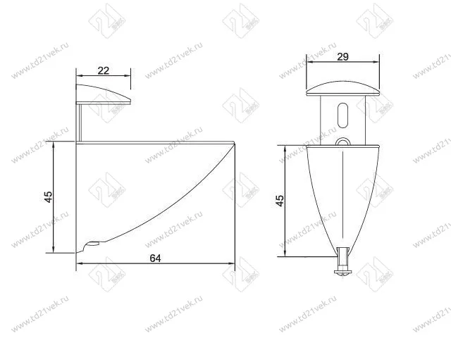 Тукан большой 64х45х29 (мат.хром) <240/24> 2