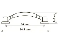 Скоба "Оскар" 9052-09/64  (медь) <50/600>