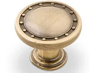 RK-06-27 BA (RK-006 BA) Ручка-кнопка, диам. 27 мм, бронза <100/500>