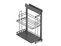 S-2890-A Выдвижная система для противней в базу 350 мм, Starax, (310х475х640) левая, антрацит