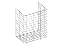 Корзина для белья в базу 400 мм, 340х435х230 мм, белая, с креплением на дверцу, крепёж 4 шт. в комплекте