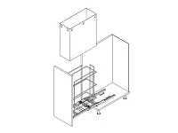 S-8056-C Корзина для белья в базу 550 мм, Starax, с нижним креплением, (490х470х550), хром