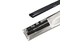 19.143.37.328 Профиль алюминиевый накладной 2 м (ЧЕРНЫЙ) КСС 1506W(Е), 4 кл + 4 загл с отверстием чёрные <1>