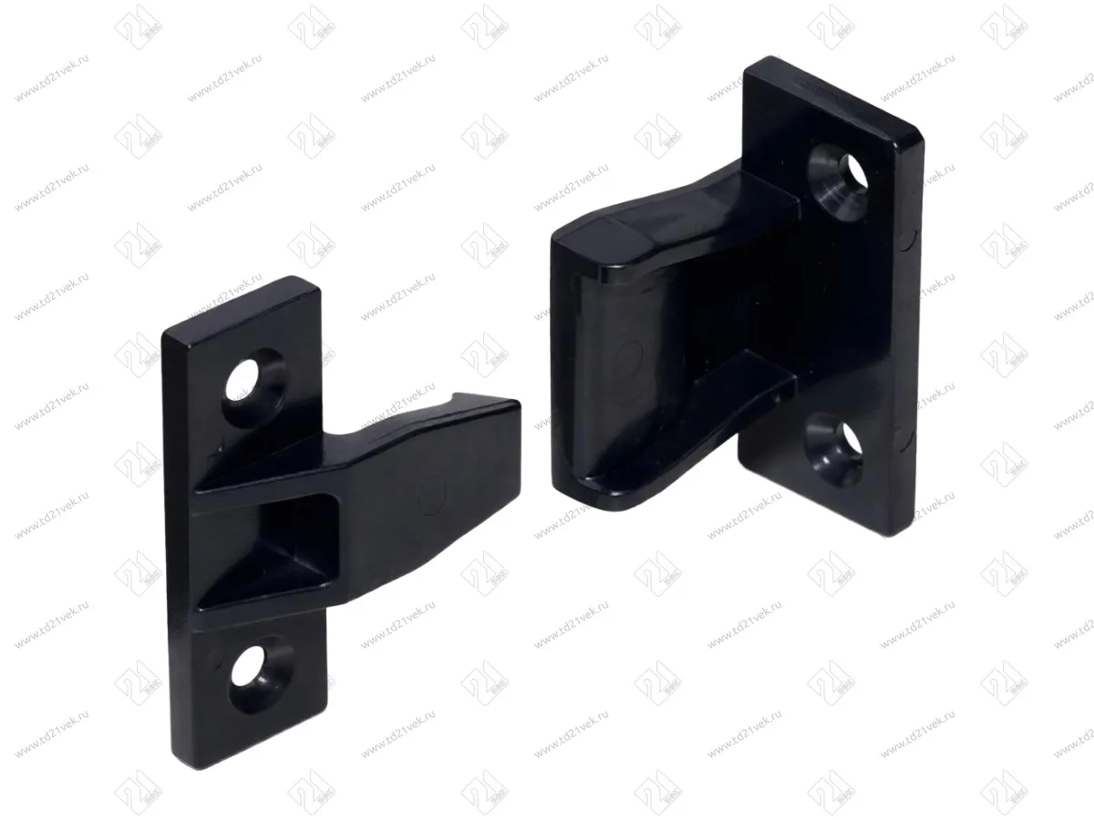 Клип-защёлка фасада 48х16мм, компл.=2 шт., черный 2