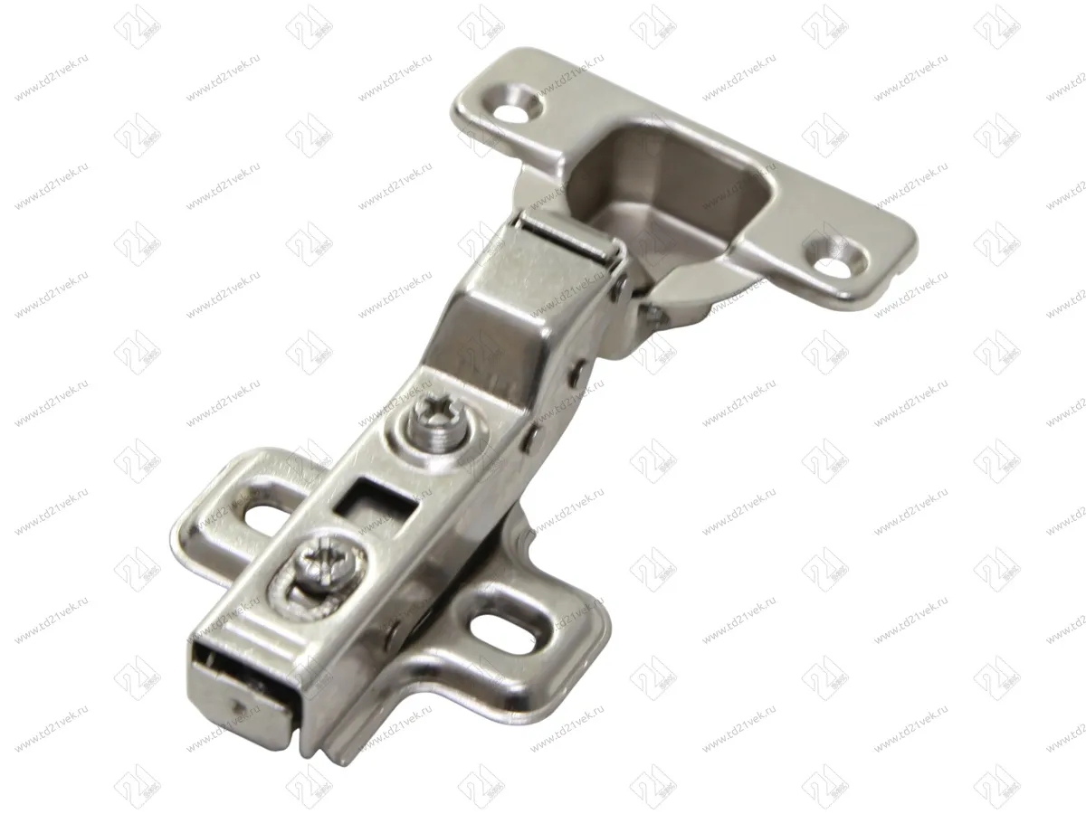 Петля полунакладная 8мм, CLIP 48мм, планка H=2мм, с доводчиком, никель 1