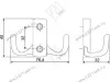 K204AB.6 Крючок мебельный старинная латунь <25> превью 2