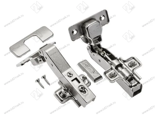 ZM-HCKT45-ZE-S Петля гидравл-ая,угловая 45 CLIP-ON накладная GTV c евро,45/35мм,Н0 сталь+ZnAL,<100> 1