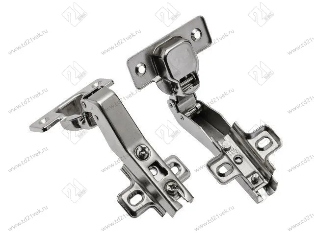 ZP-KT45H2-BE Петля угловая 45 накладная GTV без евро, с отв. пл., 45/35 мм, Н2 никель (сталь), <200> 1