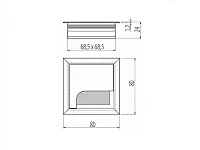 Заглушка кабель-канала LB-K80X80-05 Мерида, GTV, 80x80 мм, анодированный натуральный