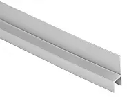 Планка- плинтус для стеновых панелей, 6 мм, длина 3 метра, алюминий, серебро
