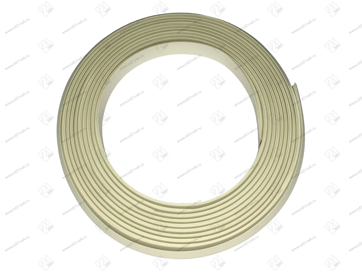 Уплотнительный гибкий плинтус для столешницы Аврора 7мм со скотчем, 1 бобина 5м, белый 2