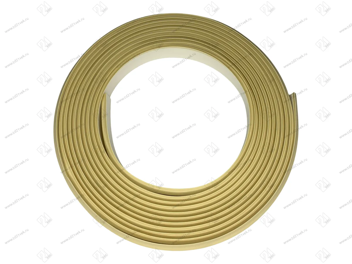 Уплотнительный гибкий плинтус для столешницы Аврора 9мм, 1 боб = 5м, бежевый 2